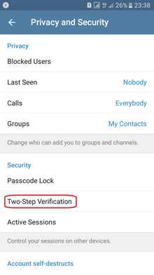 بازگرداندن اکانت هک شده تلگرام