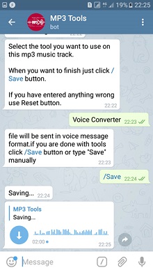 voice convertor در ربات تلگرام