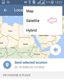 نقشه در لوکیشن تلگرام